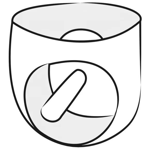 Latex pánske spodné prádlo s vnútorným análnym dildom v tvare penisu (čierne) - L