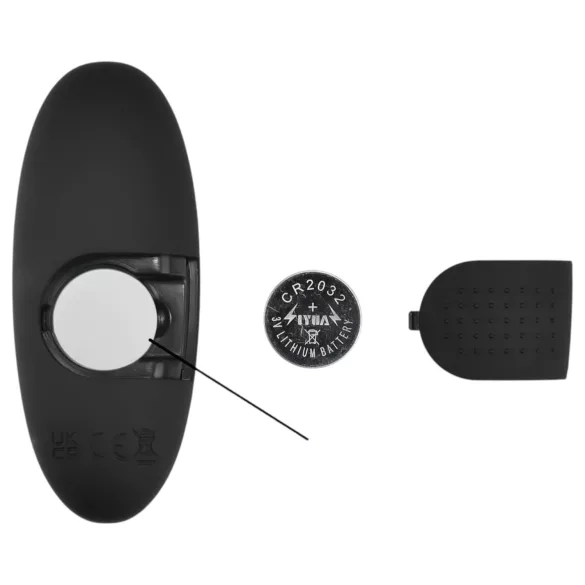 Mrow - análny vibrátor s diaľkovým ovládaním a svetlom - čierny