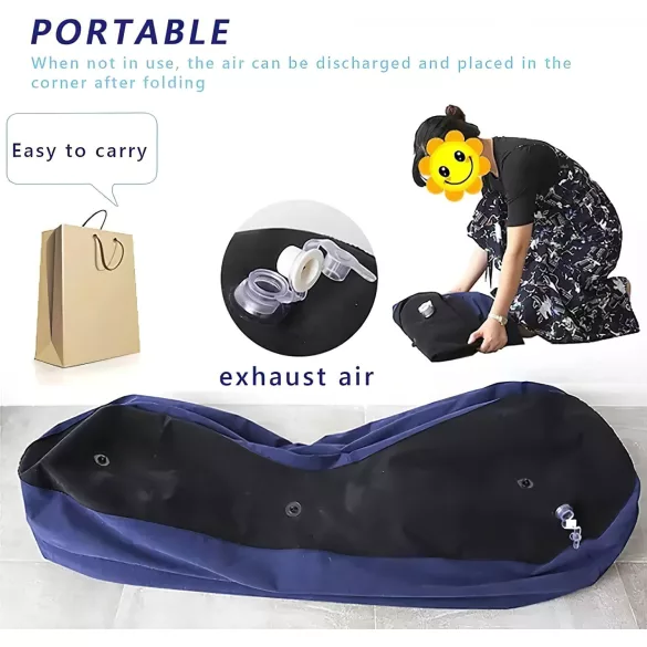 Magic Pillow - nafukovací sex pohovka - veľká - modrá