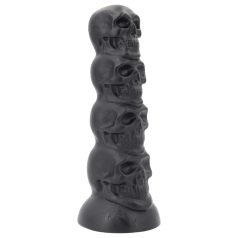 Topped Monster - lebka dildo - 22 cm (čierne)