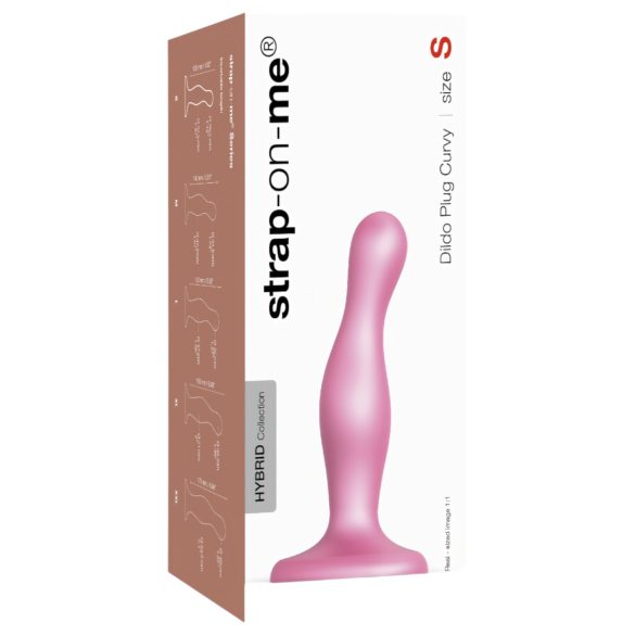 Strap-on-me Curvy S - vlnitý dildo s prísavkou - ružové