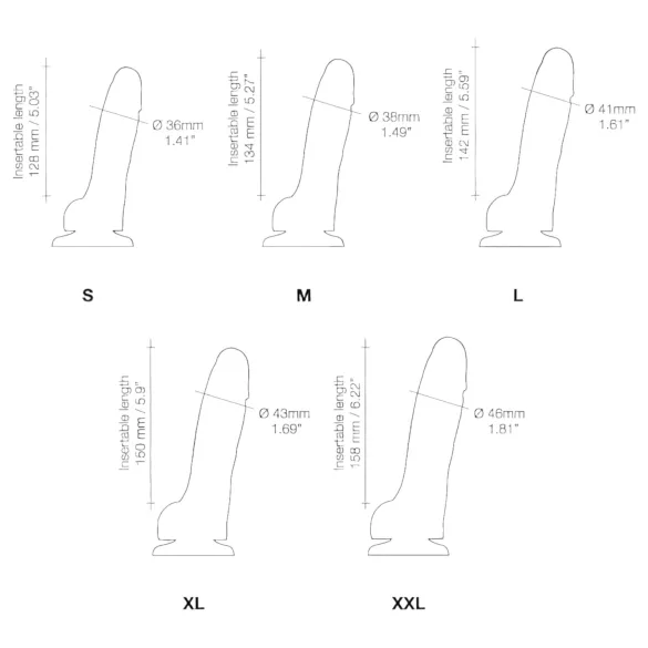 Strap-on-me S - dvojvrstvové dildo s prísavkou - realistické - telová farba