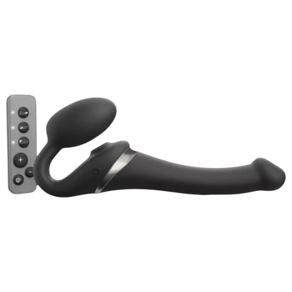 Strap-on-me - pripínací vibrátor s tlakovými vlnami - čierny