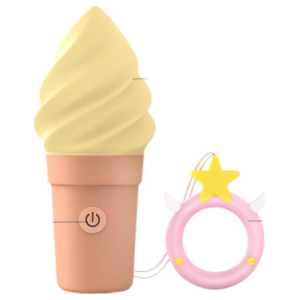 Love to Love Cand Ice - nabíjateľný klitorálny vibrátor (vanilka)