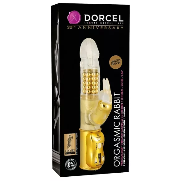 Dorcel Orgasmic Rabbit - vibrátor s klitorálnym ramenom (zlatý)