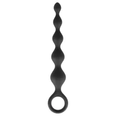 Dorcel Deep Feel - korálkový análny dildo (čierny)