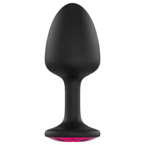 Dorcel Geisha Plug Ruby L - análny kolík s ružovým kameňom (čierny)