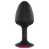 Dorcel Geisha Plug Ruby L - análny kolík s ružovým kameňom (čierny)