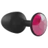 Dorcel Geisha Plug Ruby L - análny kolík s ružovým kameňom (čierny)