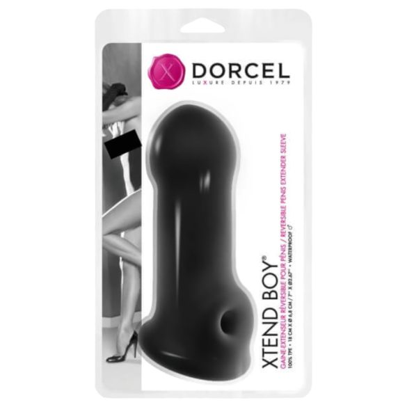 Dorcel Xtend Boy - silikónový návlek na penis - čierny
