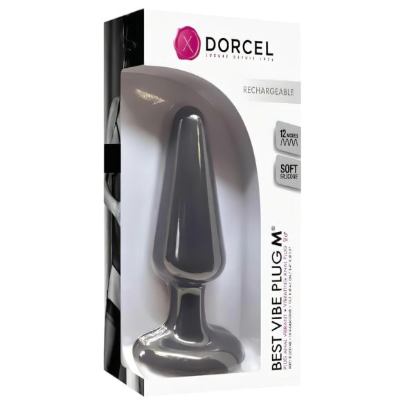 Dorcel Best Vibe Plug M - nabíjací, análne dildo (čierne)
