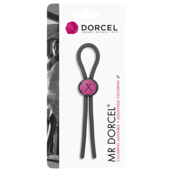 Dorcel Mr. Dorcel - nastaviteľný erekčný krúžok - silikón sivý