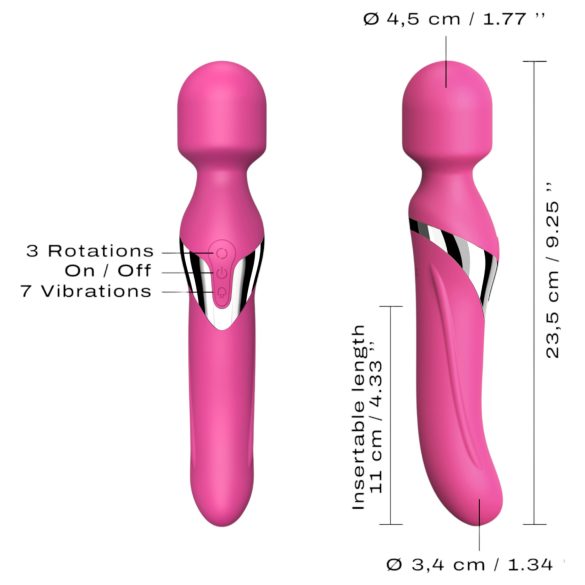 Dorcel Dual Orgasms - akumulátorový, 2v1 masážny vibrátor (ružový)