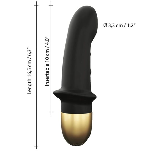Dorcel Mini Lover 2.0 - nabíjací, G-bod vibrátor (čierno-zlatý)