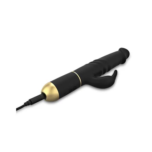 Dorcel - vibrátor s pohyblivým klitorisovým stimulátorom - čierny
