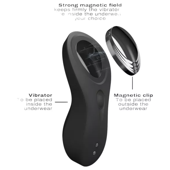 Dorcel Discreet Vibe + - akumulátorový, rádiový klitoris vibrátor (čierny)