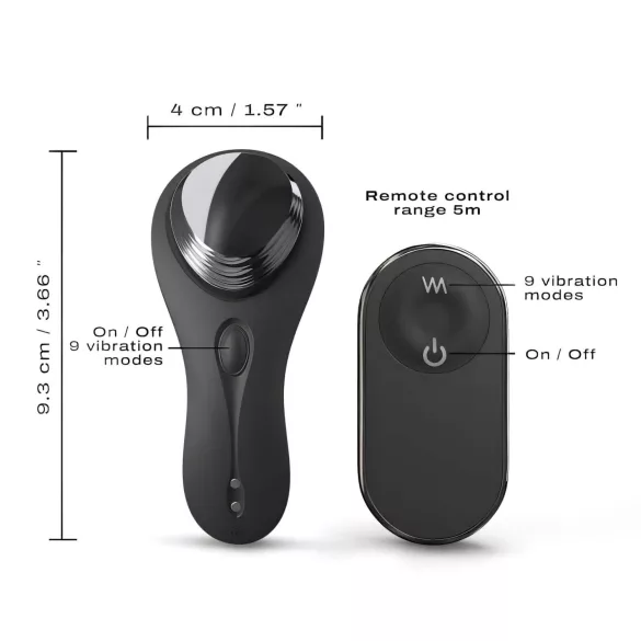 Dorcel Discreet Vibe + - akumulátorový, rádiový klitoris vibrátor (čierny)