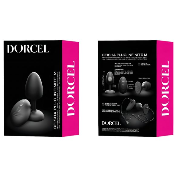 Dorcel - guličkový, diaľkový análny vibrátor M - (čierny)