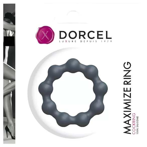 Dorcel Maximize - guľatý silikónový erekčný krúžok (sivý)