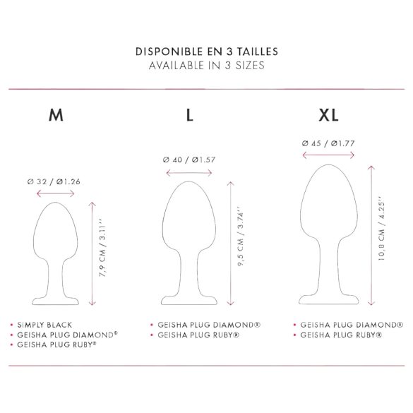 Dorcel Geisha Plug M - guľôčkový análny kolík (čierny)