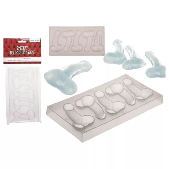 Pénisz - forma na ľadové kocky - penis tvar - priehľadná