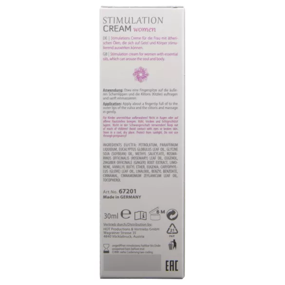 HOT Shiatsu Joyful - stimulačný krém pre ženy (30 ml)