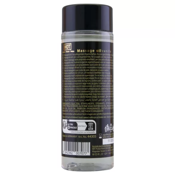 HOT - masážny olej - vanilka - 100 ml