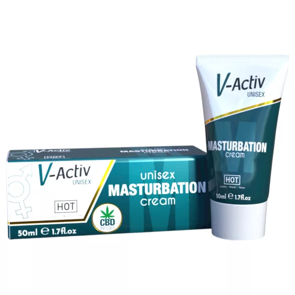 Hot V-Active - stimulačný unisex masturbačný krém (50 ml)