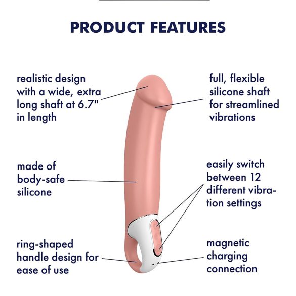 Satisfyer Master - vodeodolný, nabíjateľný vibrátor (naturálny)