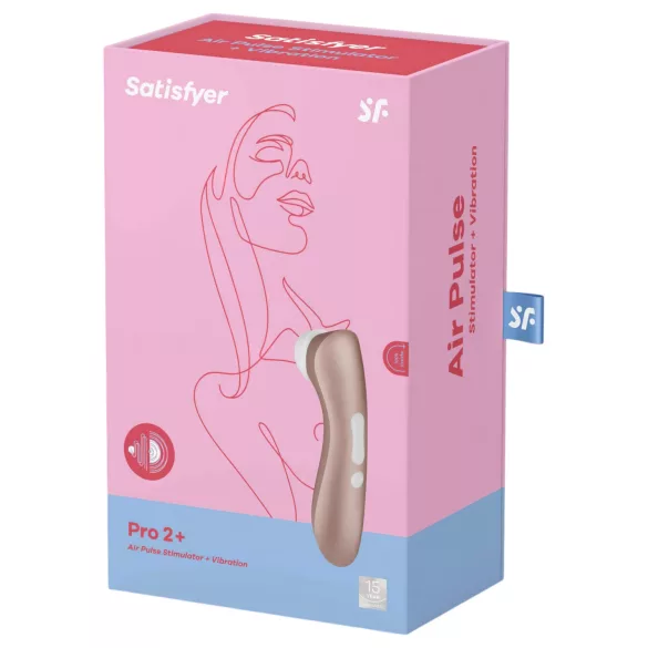 Satisfyer Pro 2+ - nabíjací klitorálny vibrátor - hnedý