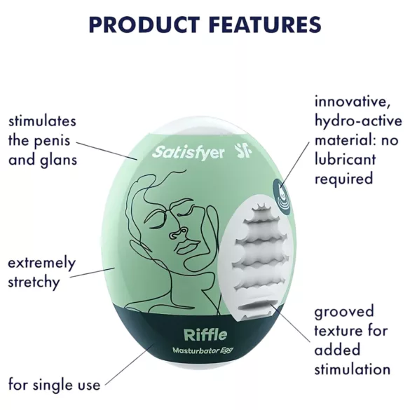 Satisfyer Egg Riffle - sada masturbátorov vajíčko (3 ks)