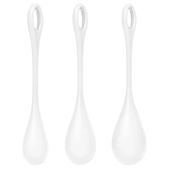 Satisfyer - venušine guličky set - biela - 3 kusy