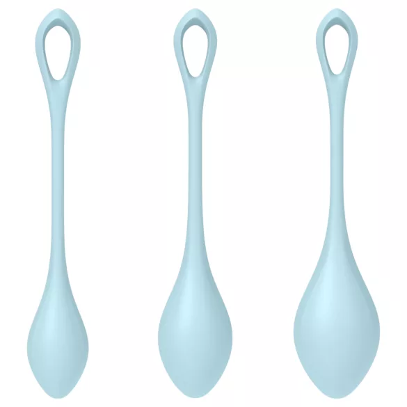 Satisfyer - venušine guličky set - 3 ks - modrá