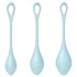 Satisfyer - venušine guličky set - 3 ks - modrá