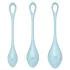 Satisfyer - venušine guličky set - 3 ks - modrá