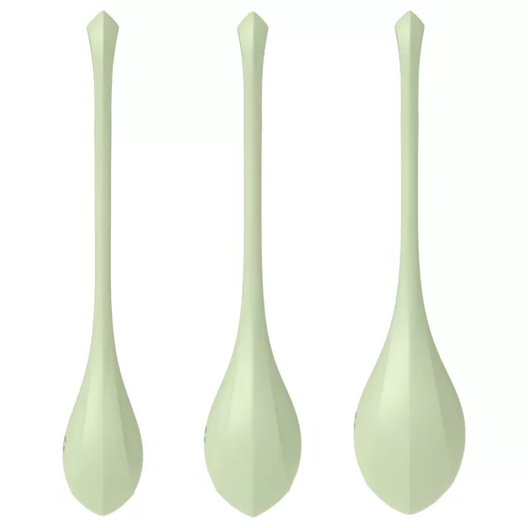 Satisfyer - venušine guľôčky - sada 3 ks - zelené