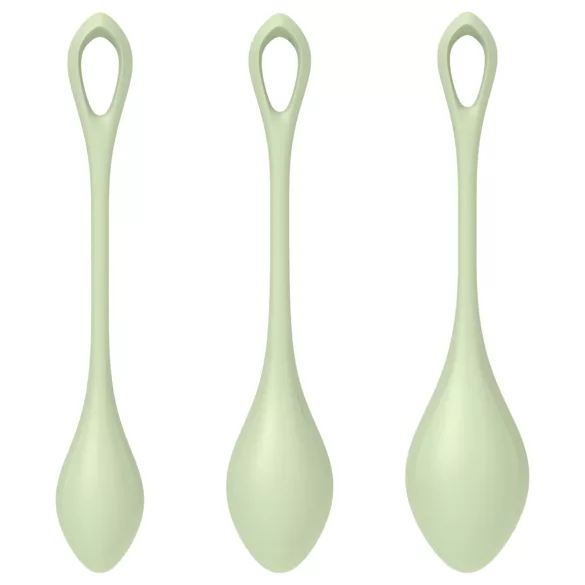 Satisfyer - venušine guľôčky - sada 3 ks - zelené