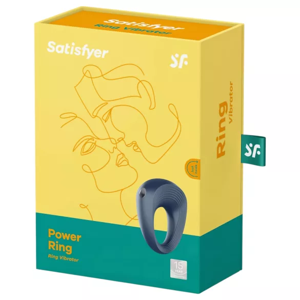 Satisfyer Power Ring - vibračný erekčný krúžok - vodotesný - sivý