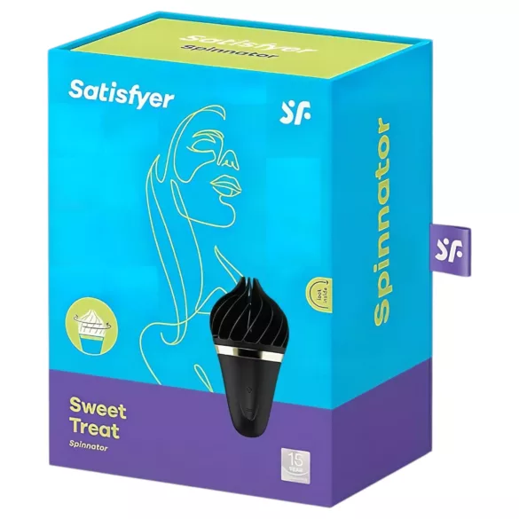 Satisfyer Sweet Treat - nabíjateľný rotačný vibrátor na klitoris - čierny