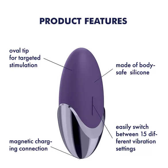 Satisfyer - vibrátor na klitoris - dobíjací - fialový
