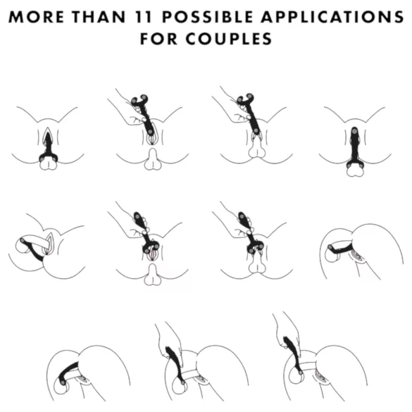 Satisfyer Endless Fun - párový vibrátor - dobíjací, vodotesný - čierny