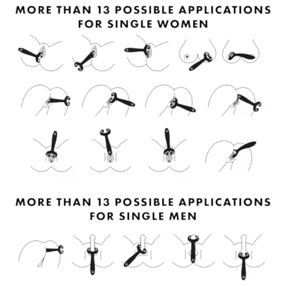 Satisfyer Endless Fun - párový vibrátor - dobíjací, vodotesný - čierny