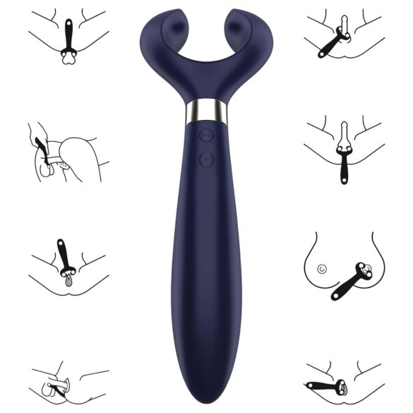 Satisfyer Endless Fun - nabíjateľný vodotesný párový vibrátor - modrý