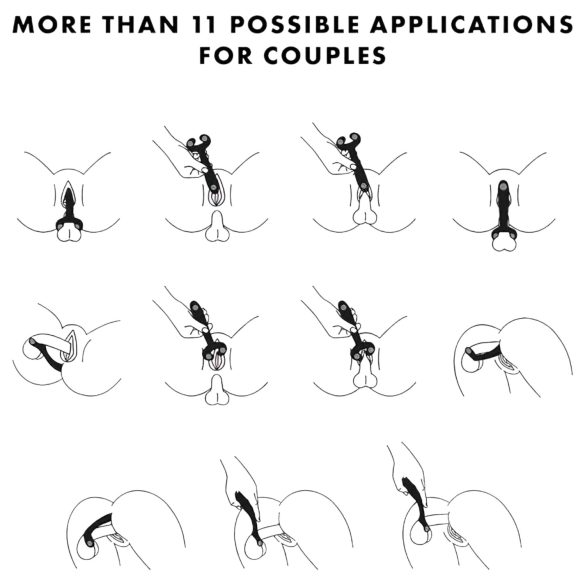 Satisfyer Endless Fun - nabíjateľný vodotesný párový vibrátor - modrý