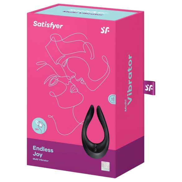 Satisfyer Endless Joy - párový vibrátor - nabíjateľný, vodotesný - čierny