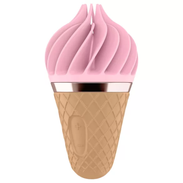 Satisfyer Sweet Treat - nabíjací rotačný vibrátor na klitoris - ružovo-hnedý