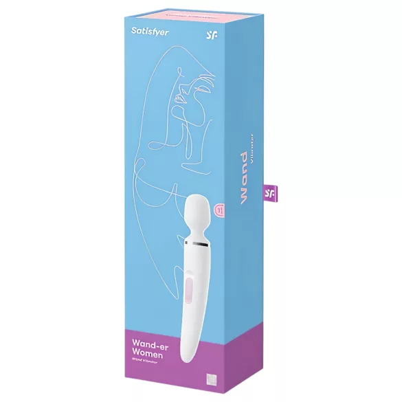 Satisfyer Wand-er Woman - vodotesný masážny vibrátor (biely)