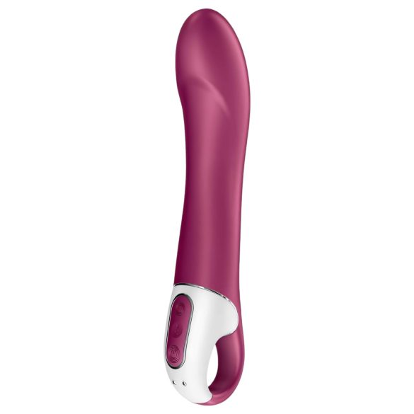 Satisfyer - vibrátor na bod G s ohrievaním a akumulátorom - červený