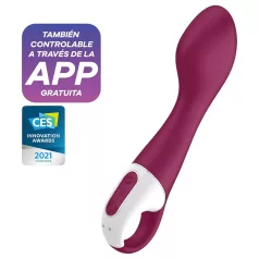   Satisfyer Hot Spot - akumulátorový, ohrievací vibrátor na bod G (červený)