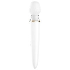   Satisfyer Double Wand-er - masážny vibrátor - smart funkcie - biely